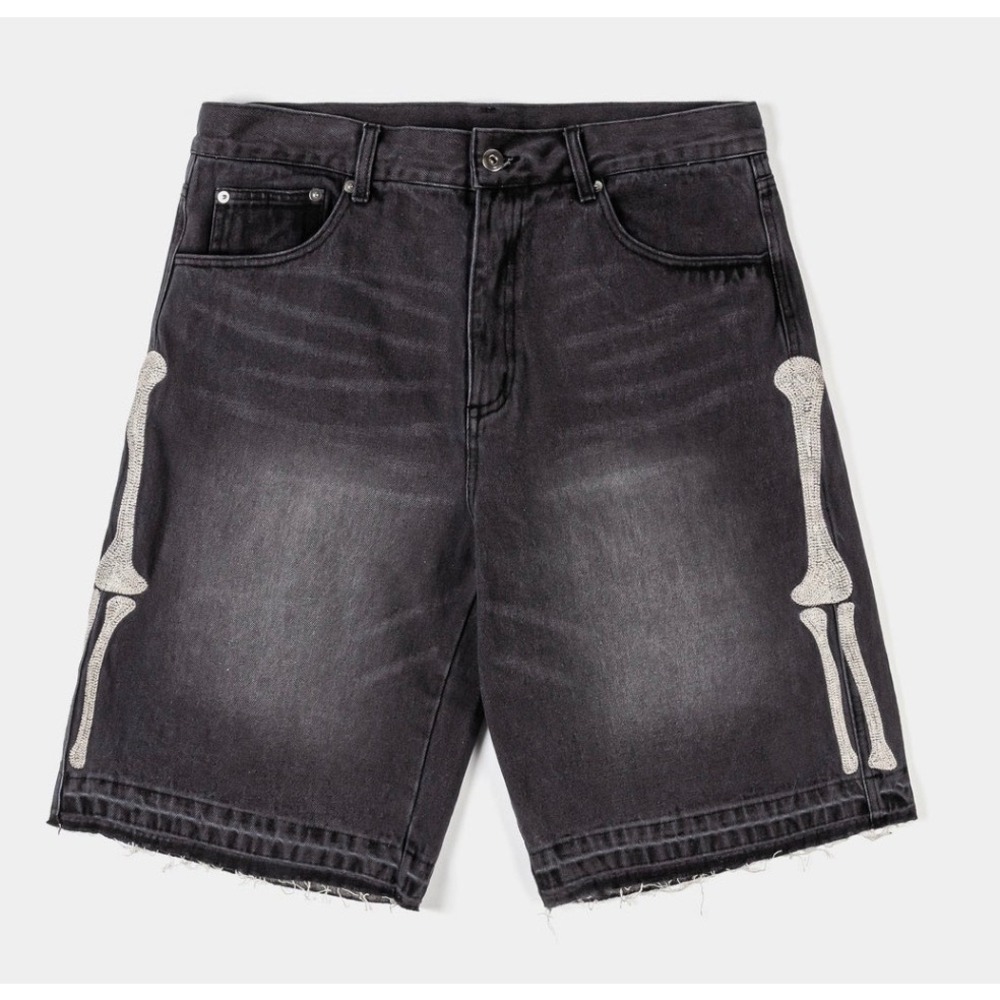 Maison Article Bones Denim Washed Men's Lifestyle Shorts – XL – NWT